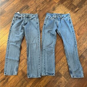 Men’s Levi’s 505s (2 pairs) Size 30x30 in VGUC
